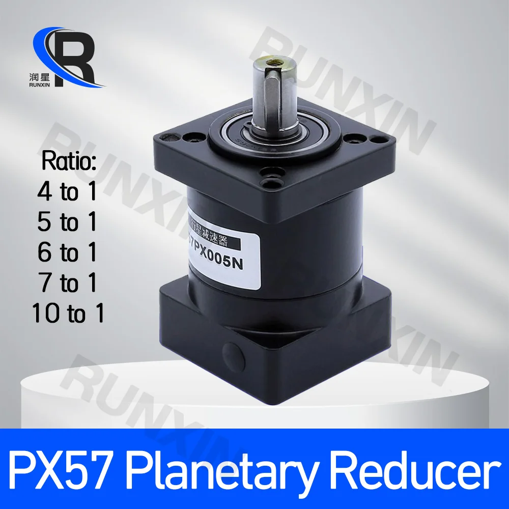 

PX57 Planetary Reducer Gear Reducer Ratio 4/5/6/10 8mm Input 14mm Output Shaft 14mm With For Nema23 57 Stepper Motor Max 40N.m