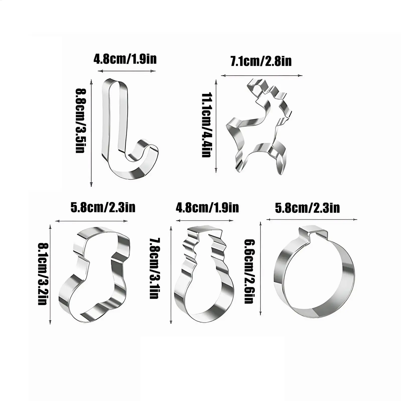 Picture 7: 6-Piece Stainless Steel Christmas Cookie Cutters Set, Baking Molds for Fondant, Cheese, Pastry & Holiday Party Decor with Kids