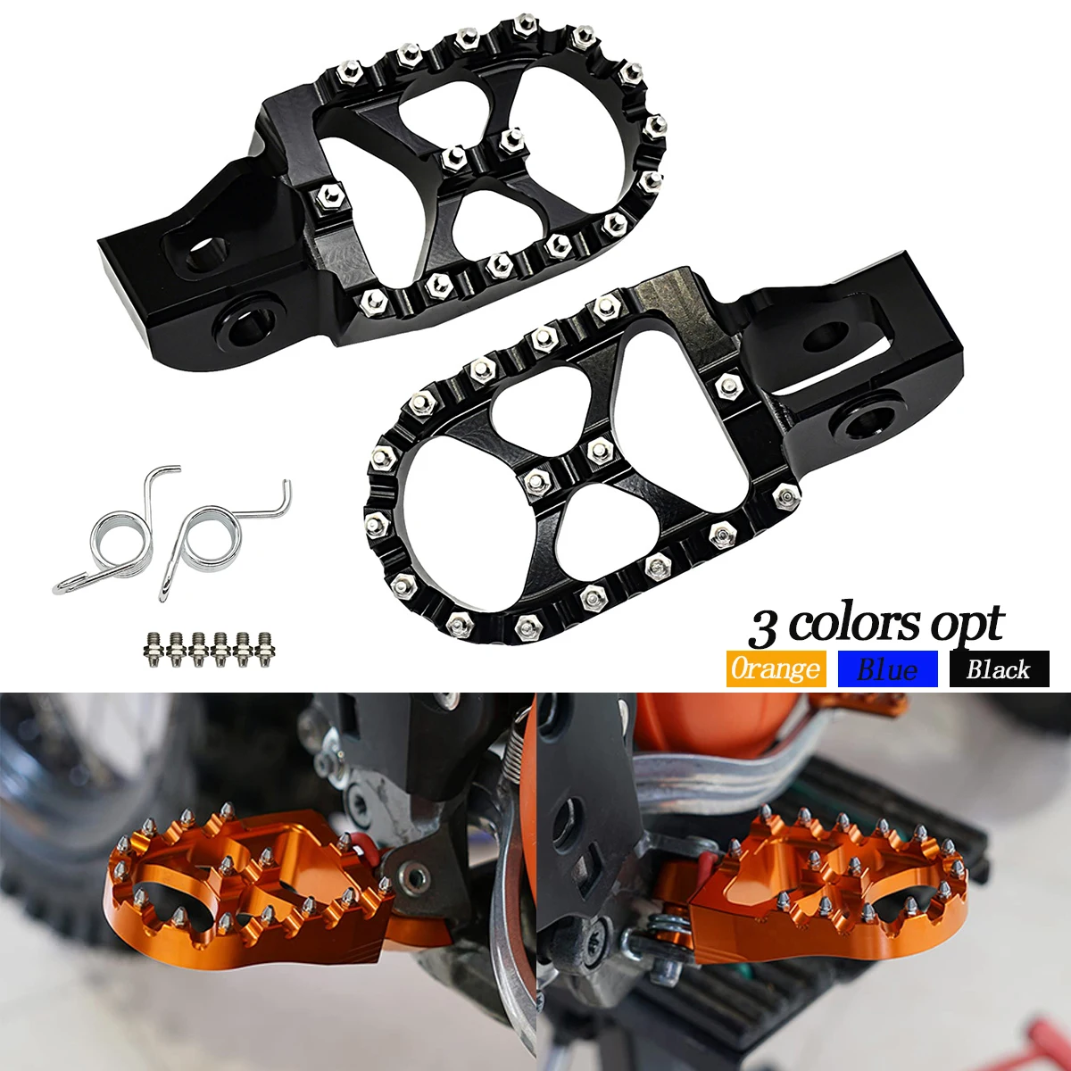 CNC Foot Peg Footrest Footpeg Pedals For Husqvarna TE FE TX FX TC FC 125 200 250 300 350 400 450 500 EXC EXCF SX XC 2017-2023