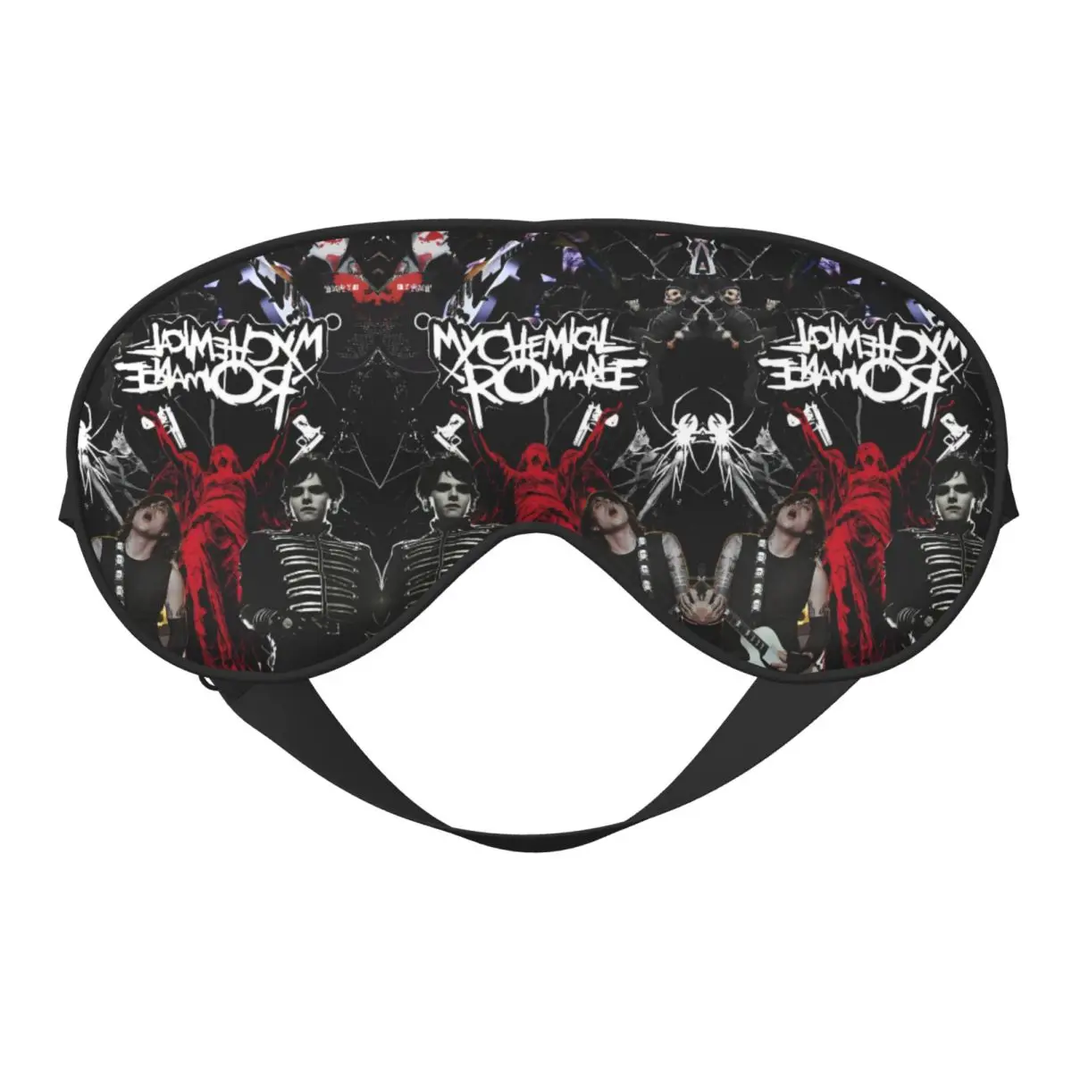 

Custom Romances Soft Travel Eye Mask Blindfolds Rock Band Three Cheers for Sweet Revenge Block Out Light Eye Patch