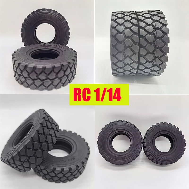 Scaleclub Modell 1/14 95MM Durchmesser Offroad-Truck Offroad-Anhänger-Reifen Militär-LKW-Reifen für Auto-Teile RC-Truck-Anhänger – Detail 2