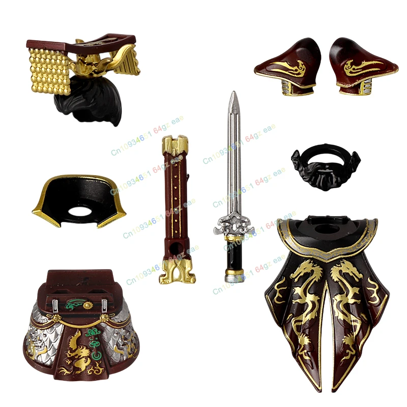

R848 R847 MOC History Chinese Sun Quan Action Figure Bricks Three Kingdoms Hero Assemble scene Building block Toys Gifts