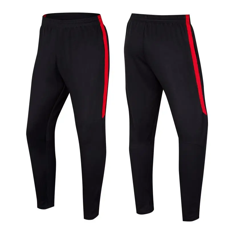 

Black Knitted Track Pants for Kids Youth Adult Sportswear Tracksuit Pants Elastic Football Long Pants Winter Training Sweatpants