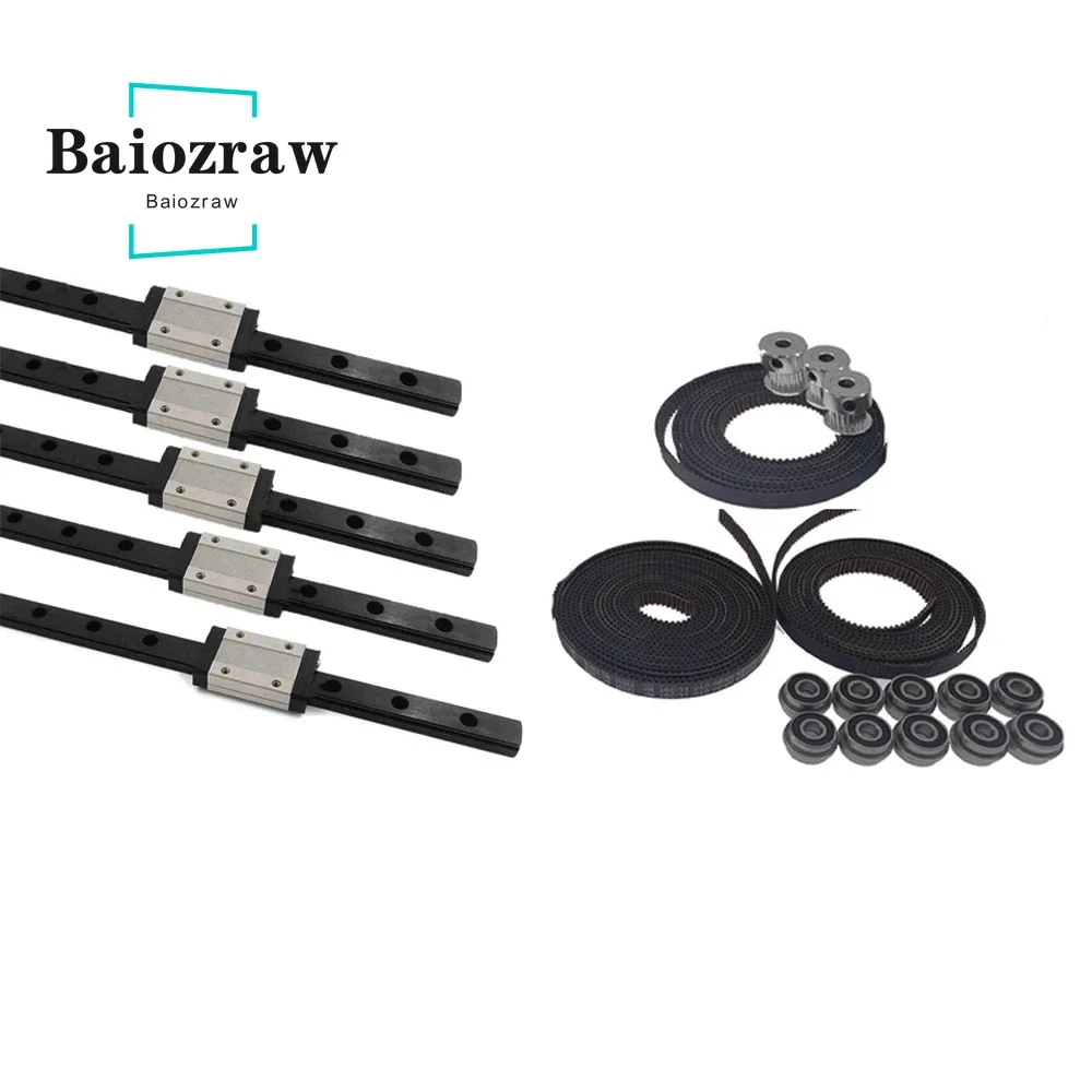 Baiozraw Switchwire Motion Parts Set GT2 LL-2GT RF Open Belt 5 PCS MGN12H for VORON Switchwire Parts modifaying ENDER3