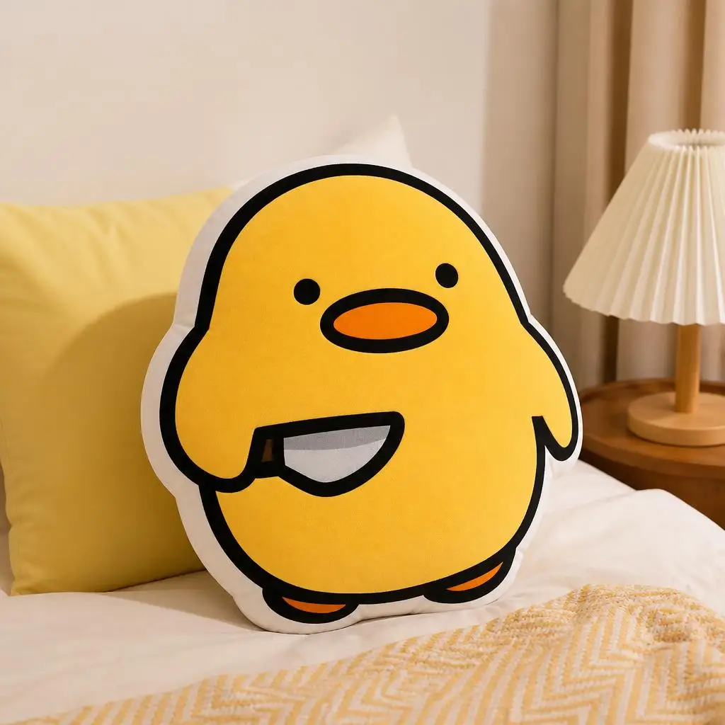 Duck With Knife Plush Pillow Cushion Irregular Stuffed Throw Pillow Home Decor Gift Sofa Bed Couch