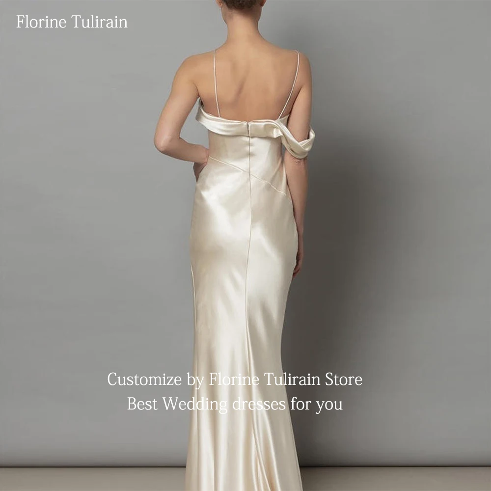 Bespoke Robe De Mariée หนึ่งปิดไหล่ Elegant A-Line แยกความยาวกวาดชุดแต่งงานสำหรับเจ้าสาว2023