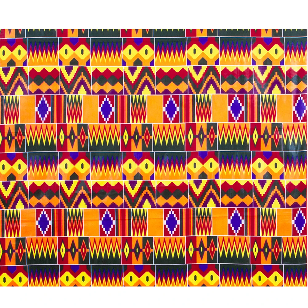 XIAOHUAGUA African Wax Fabrics 6 Yard 100% Cotton Ankara Kente Print Fabric for Party Dress