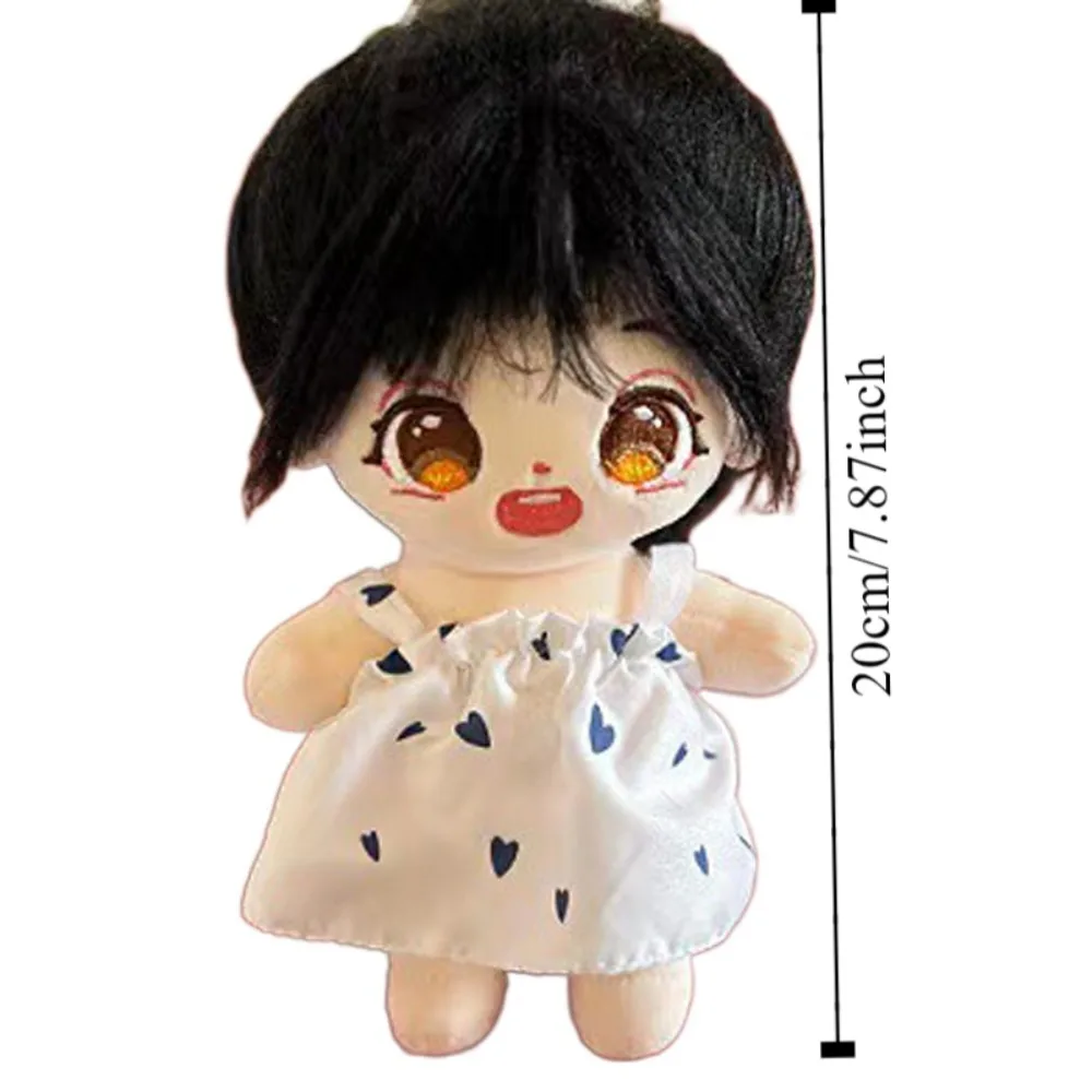 Vestido de Suspender para Boneca de 20cm, Roupas de Boneca Kawaii, Vestido de Estrela Mini Adorável, Saias para Bonecas Sem Atributos