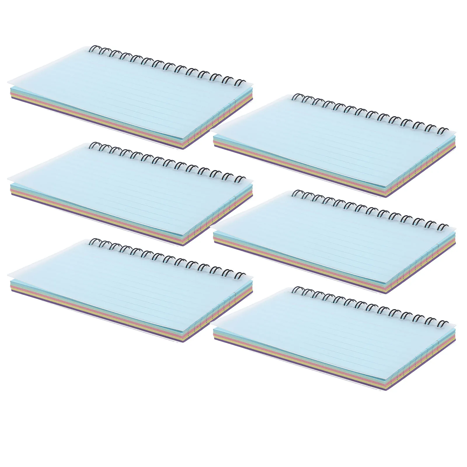 

6pcs Mini Notebooks Tearable Coil Colorful Pocket Size Material Writing Drawing Notetaking Small Notebook Ideal Gift