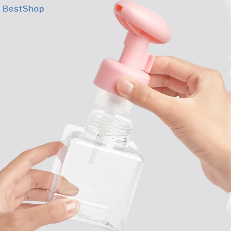 250 ml quadratische klare Flasche für flüssige Seife, Schlagsahne, Mousse-Punkte, Abfüllung, Shampoo, Lotion, Duschgel, Pumpflaschen für Seifenspender