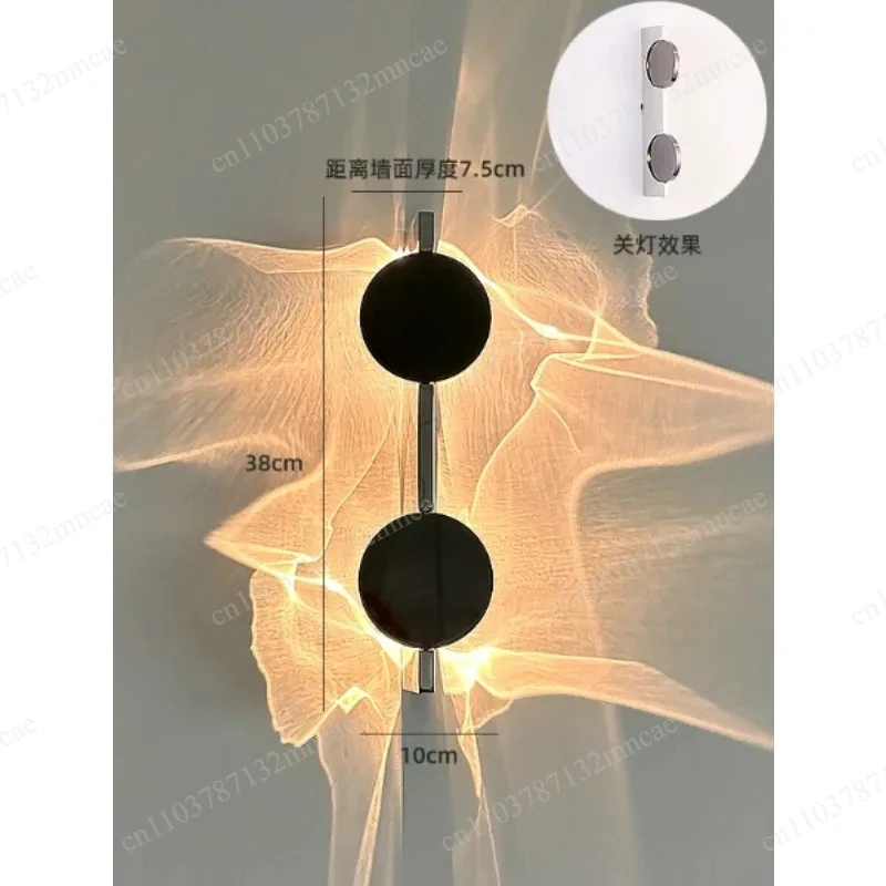 Creative Corrugated Light Shadow Wall Lamp Medieval Luxury Atmosphere Light for Living Room Corner Bedroom Art Decor Lamp