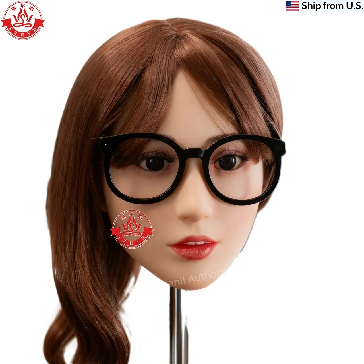 

Манекен Wonanii из пищевого ТПЭ с большой головой HYH-THB-KX-9007, интерфейс M16, с открытым ртом, для практики макияжа, дизайна причесок, демонстрации украшений