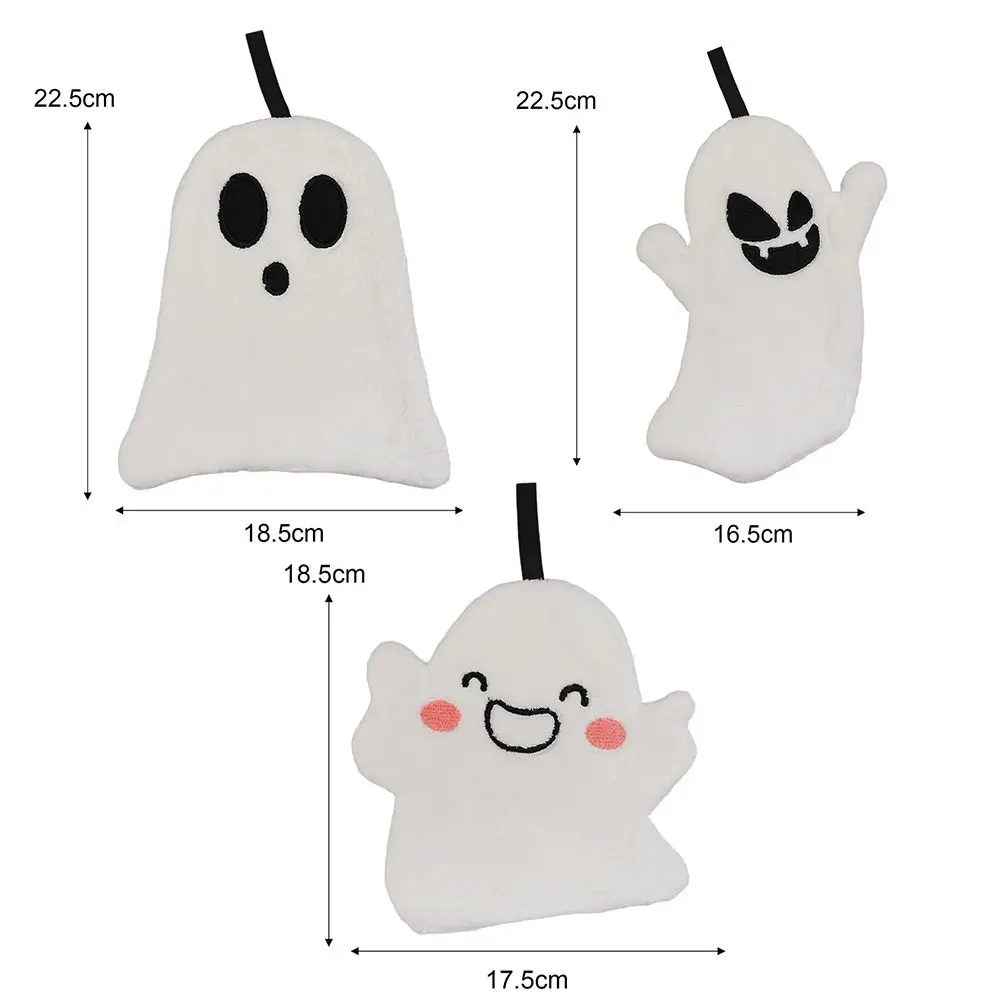 مناشف الهالوين المخملية المرجانية الجديدة معلقة منشفة يد ناعمة ماصة لغسل اليد #6