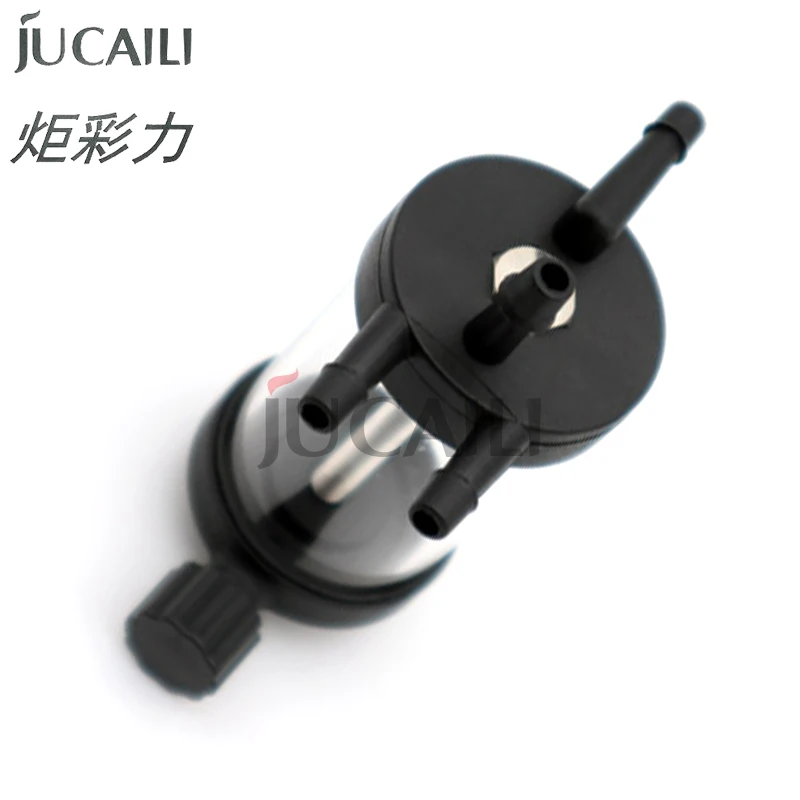 JUCAILI Secondary buffer bottle for Wit-color Gongzheng Ink Filter Surge Flask Solvent Inkjet Printer Glass Ink Buffer Bottle