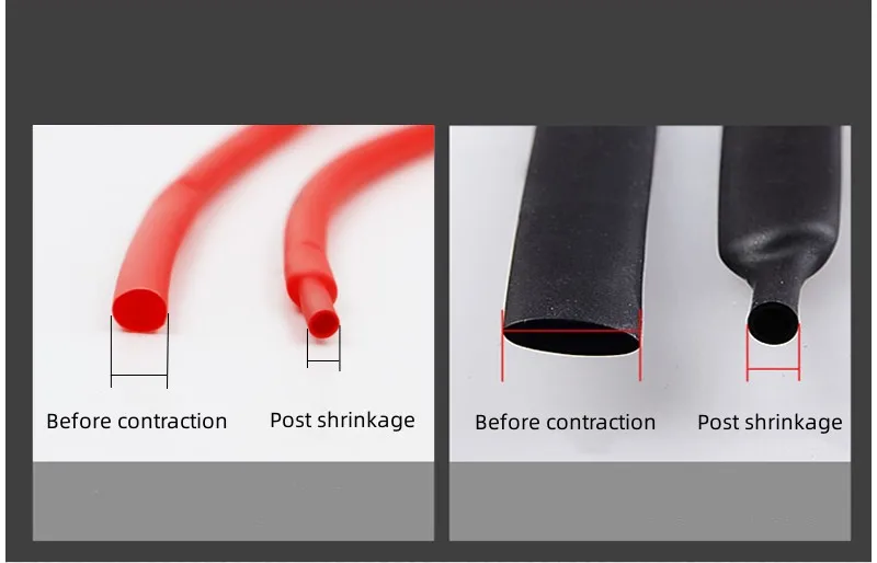 Dia 0.6mm 0.8mm 1mm 2mm 3mm 4mm 5mm 6mm ~20mm Heat Shrink Tube 2:1 Shrink Ratio Polyolefin Insulated Cable Wire Protect Sheath