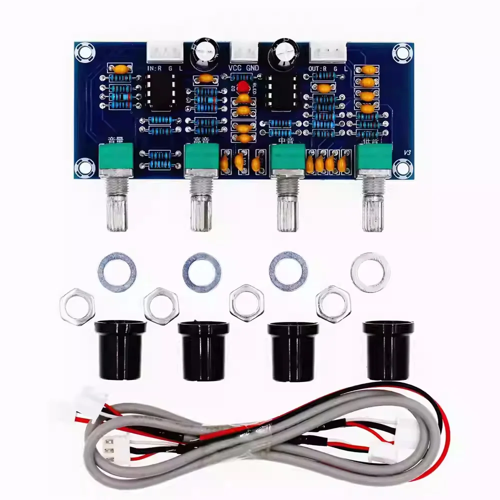 XH-A901 NE5532 Tone Board Preamp Pre-amp With Treble Bass Volume Adjustment Pre-amplifier Tone Controller For Amplifier Board
