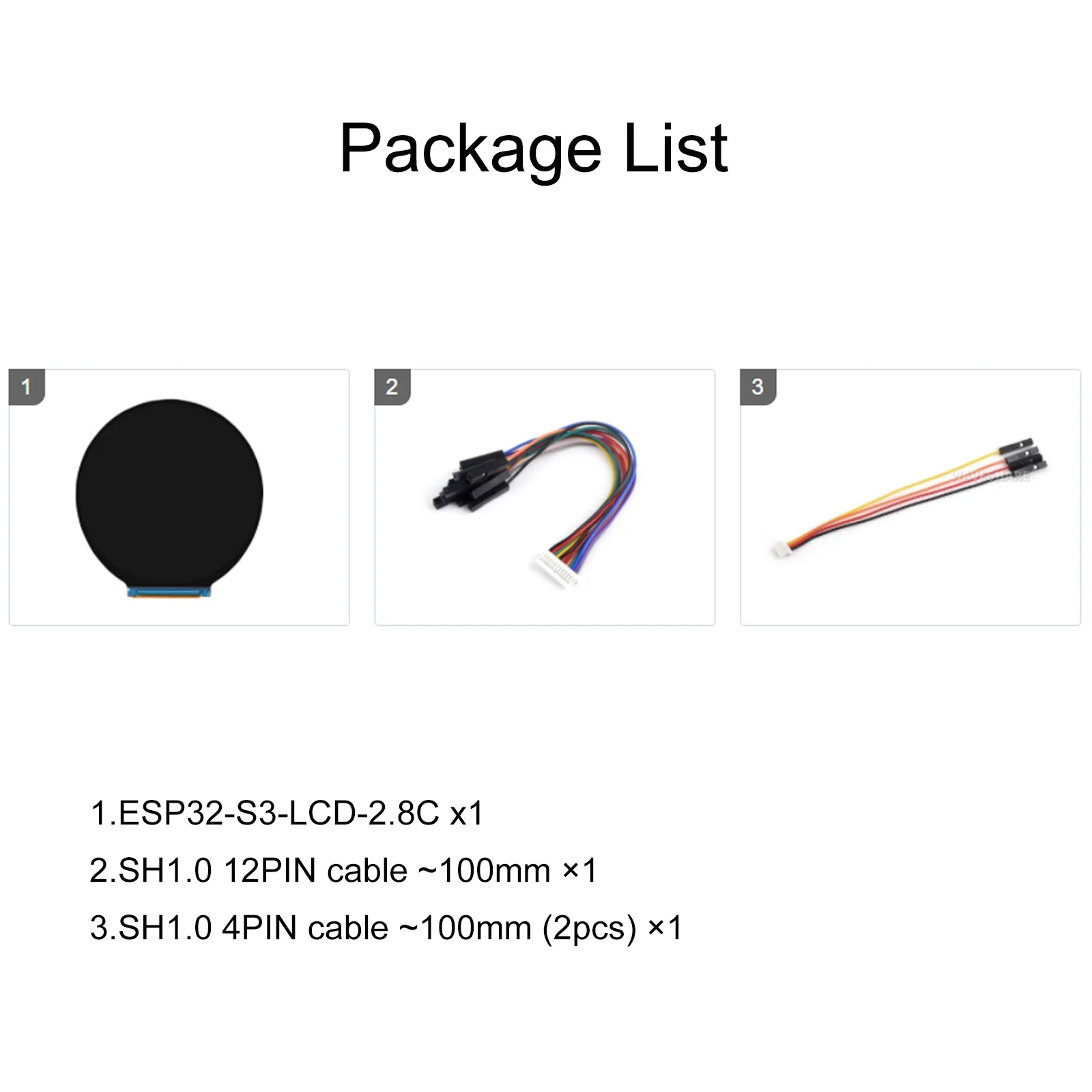 ESP32 ESP32-S3 Papan Pengembangan Layar LCD Melingkar 2.8 Inci dengan Prosesor Dual Core LX7 32-Bit 480 × 480, WiFi/Bluetooth BLE 5