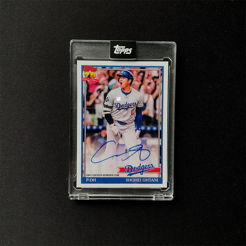 2026 75th Anniversary Shohei Otani Signature Card Dodgers Original Replica Homemade Card with Original Seal and Seal