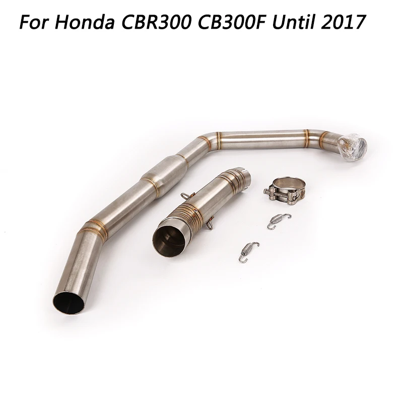 

Escape Motorcycle Front Connect Tube Middle Link Pipe Stainless Steel Exhaust System For Honda CBR300 CB300F Until 2017