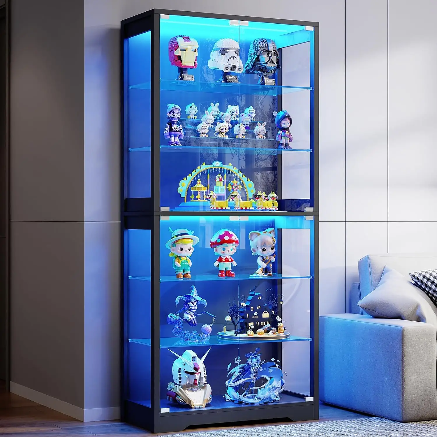 Display Cabinet with Glass Door, 6-Tier 71