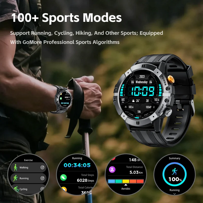 LEADOYS C29 2025 New Professional Sports Smart Watch Outdoor Cycling Running Compass Altimeter TFT Fitness Band 410mAh
