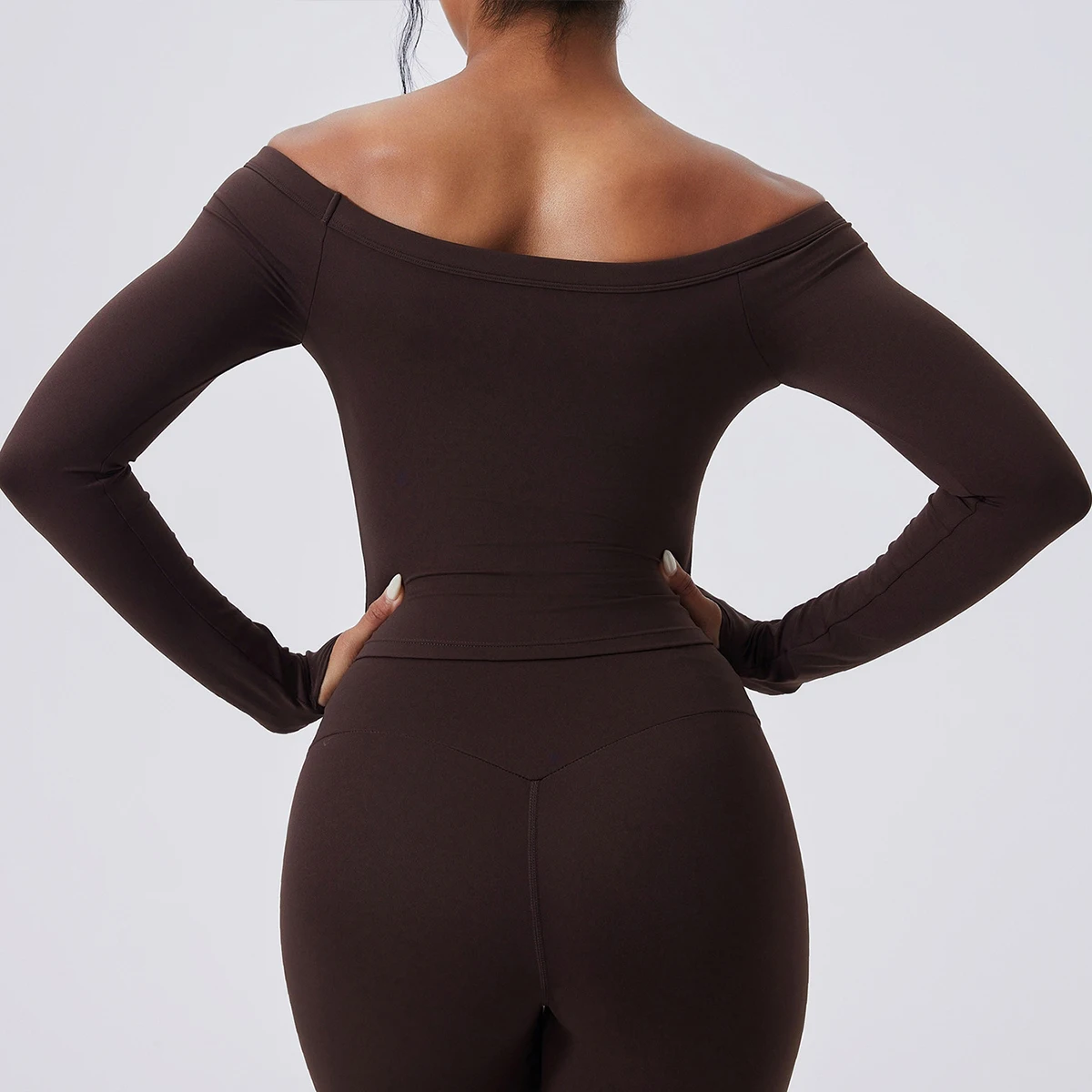 Hearuisavy Tight Long Sleeve Sport Shirt Women Naked Feel Waist Cinching Workout Top Gym Pilates Running Fitness Yoga Top Female