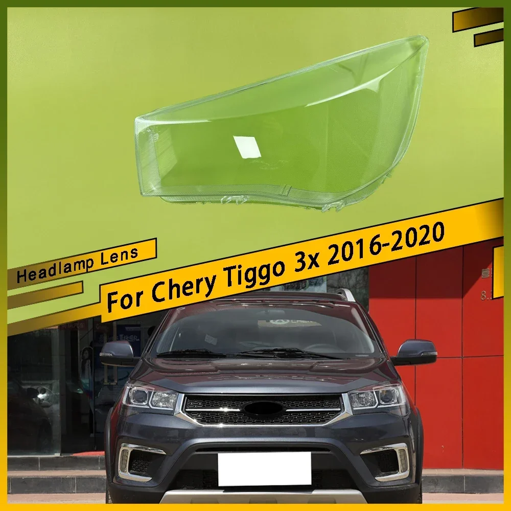 

Front Car Protective Headlight Glass Lens Cover Shade Shell Transparent Light Housing Lamp For Chery Tiggo 3x 2016 - 2020