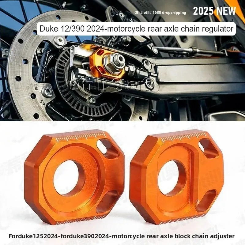 Rear Axle Chain Adjuster Block for Duke 125 390 2024 Motorcycle Accessory Kit Upgrade Part