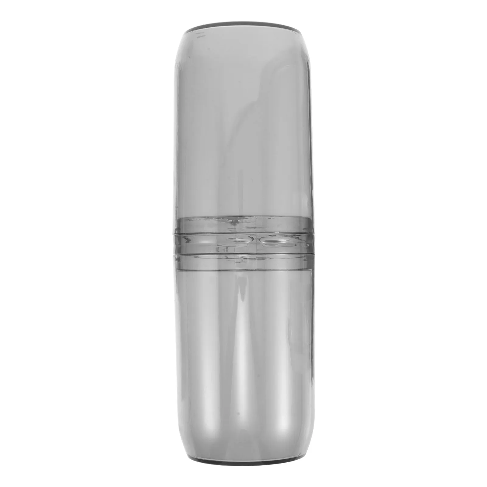 Travel Toothbrush Cup Case Grey Waterproof Toothpaste Toothbrush Holder Dustproof Storage Container Office Gym Hotel Reusable
