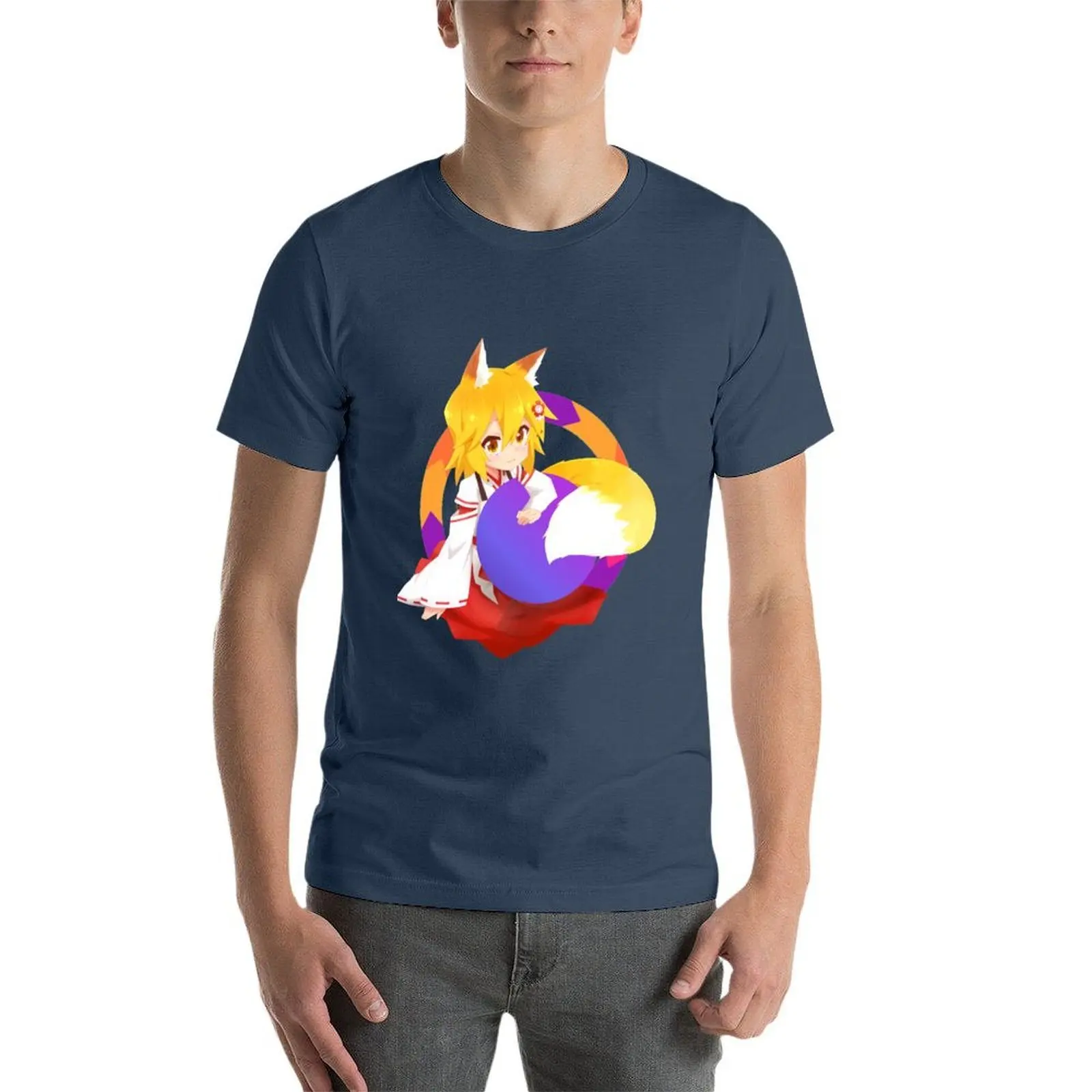 سينكو سان Firefox The Helpful Fox تي شيرت مضحك تي شيرت رجل قطن تي شيرت رجل 100% تي شيرت