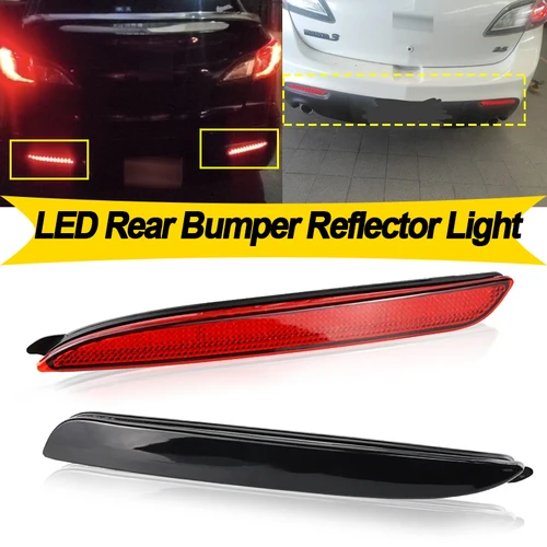 2 uds LED Reflector de parachoques trasero lámpara anake luz de freno para Mazda3 2010 2011 2012 2013 para MAZDASPEED3 OEM:BBM4515M0C