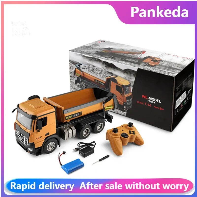 

WLTOYS 14600 1:14 4WD RC Car Remote Control 2.4G Radio Control RC Car Toy Dirt Dump Truck Engineering Series Load Dump Truck Toy