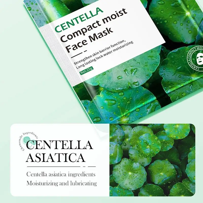 Centella masker wajah menenangkan Asiatica, anti-jerawat mengecilkan pori kontrol minyak hidrasi pelembab memperbaiki kerusakan