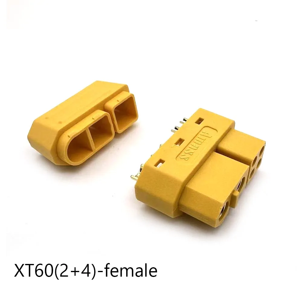 1/2/3 مجموعات Amass XT60 (2 + 4) ذكر أنثى موصل قابس مع دبوس إشارة وغمد لحام سلك نموذج الملحقات