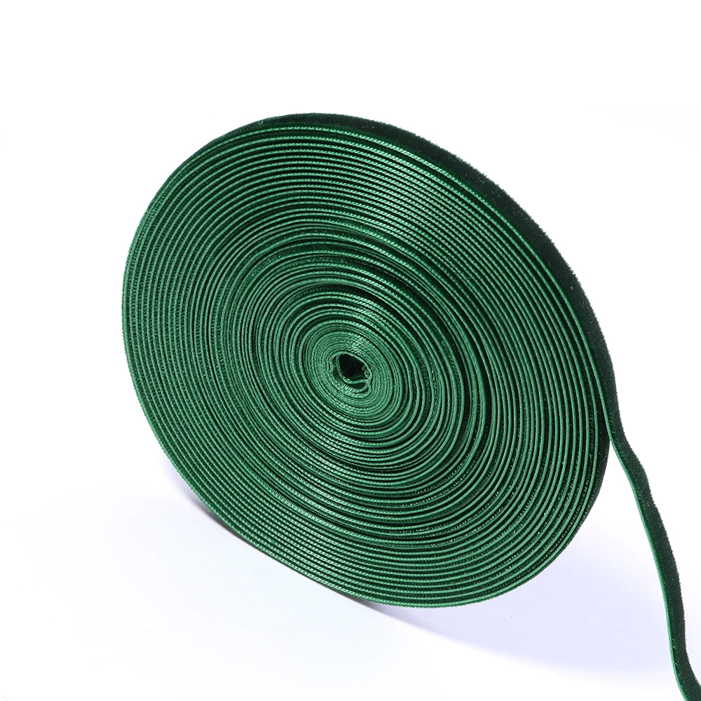 5–10 Yards/Rolle dunkelgrüne Samtbänder, einseitiges Beflockungsgurtband für Weihnachtsfeier, DIY, handgefertigte Geschenkverpackung, Dekoration – Detail 8