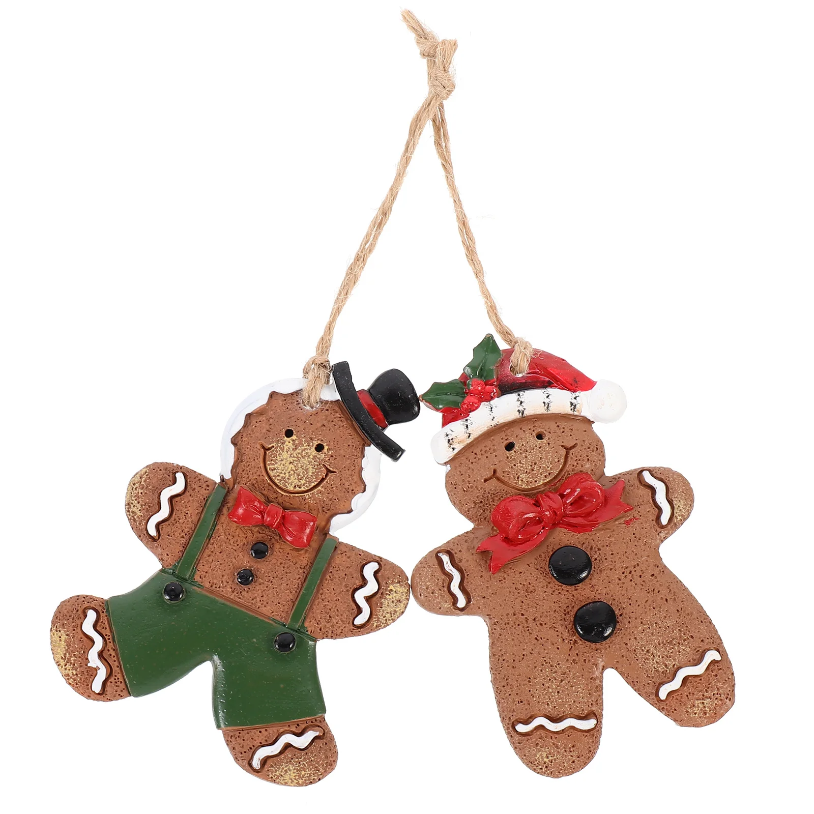 

2Pcs Gingerbread Man Pendant Ornaments Sturdy Christmas Tree Hanging Decor Holiday Home Garden Festival Decorations Xmas Party