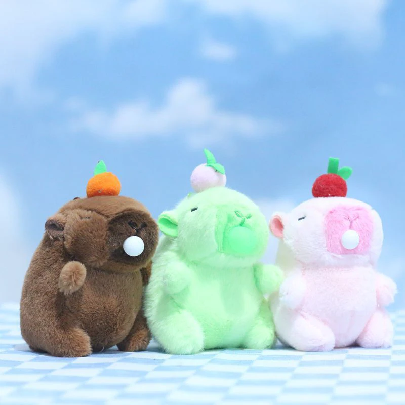 1pc Bubble Blowing Capybara Pendant Plush Toy Doll Bag Pendant Keychain Gift