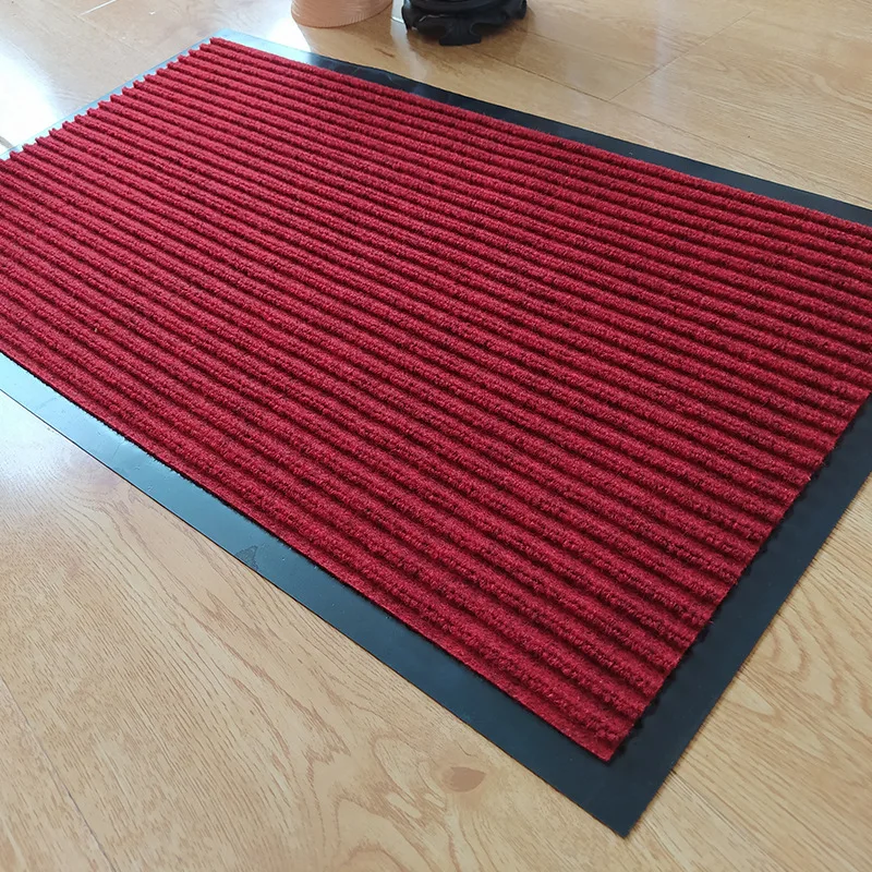 Door Mat Entryway Rug Water Absorbent Striped Outdoor Entrance Door Carpet Water Absorbing Floor Mat Toilet Door Mat