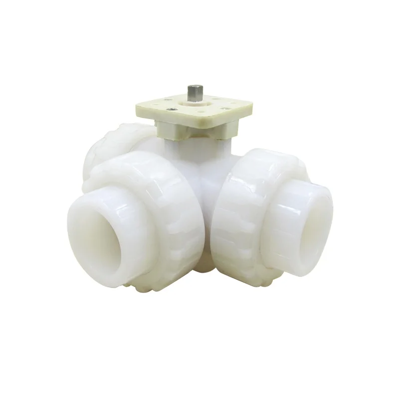 DN50  PVDF raised platform Tee Ball Valve