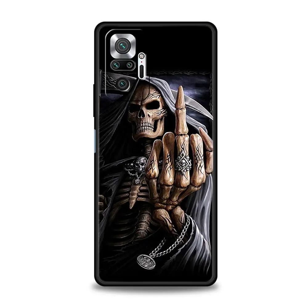 Schädel Skelett Sensenmann Mode Handy hülle für Xiaomi Redmi Note 13 12 5g 11 10 Pro plus 4g 9s 9 8 7 9t 13c 10c 9c 9a Abdeckung