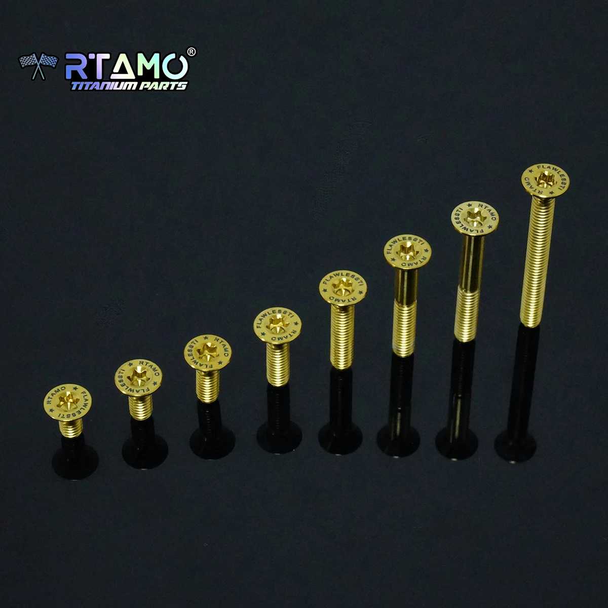 RTAMO Gr5 Titanium Bolt M4X8/10/12/15/20/25/30/35 Countersunk Torx Head Screw for Bicycle Motorcycle Car