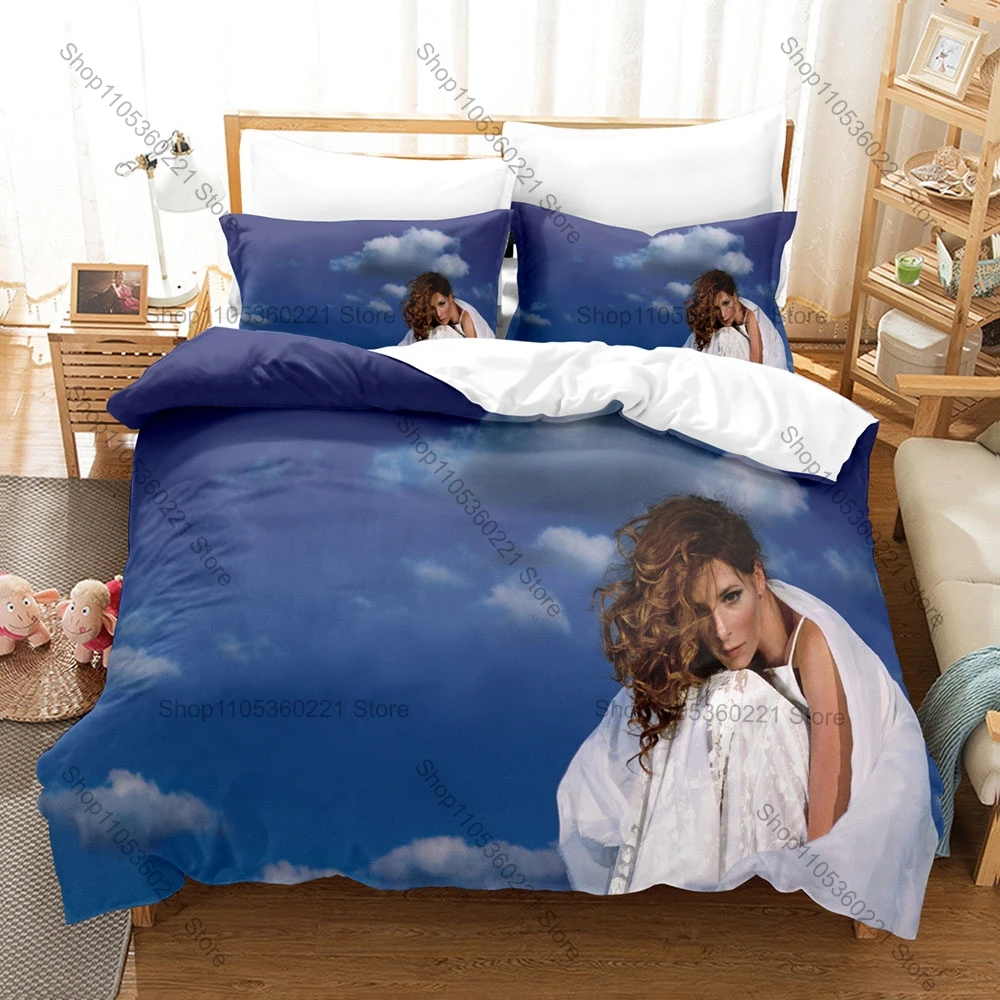 Mylene Farmer Classic Songs Poster Bedding Set 3Pcs Duvet Cover Pillowcase Fashion Bed Set Adults Bedroom Decor Multiple Sizes