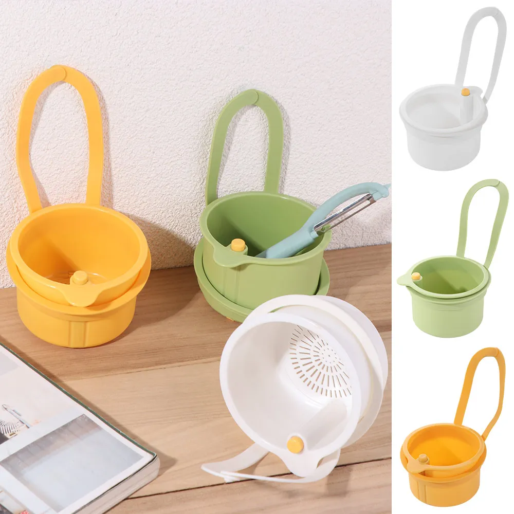 Creative Sink Hanging Strainer Basket Openable Bottom Cover Quickly Drain Fruit Clean Filter Rack Multifunctional Easy To Clean