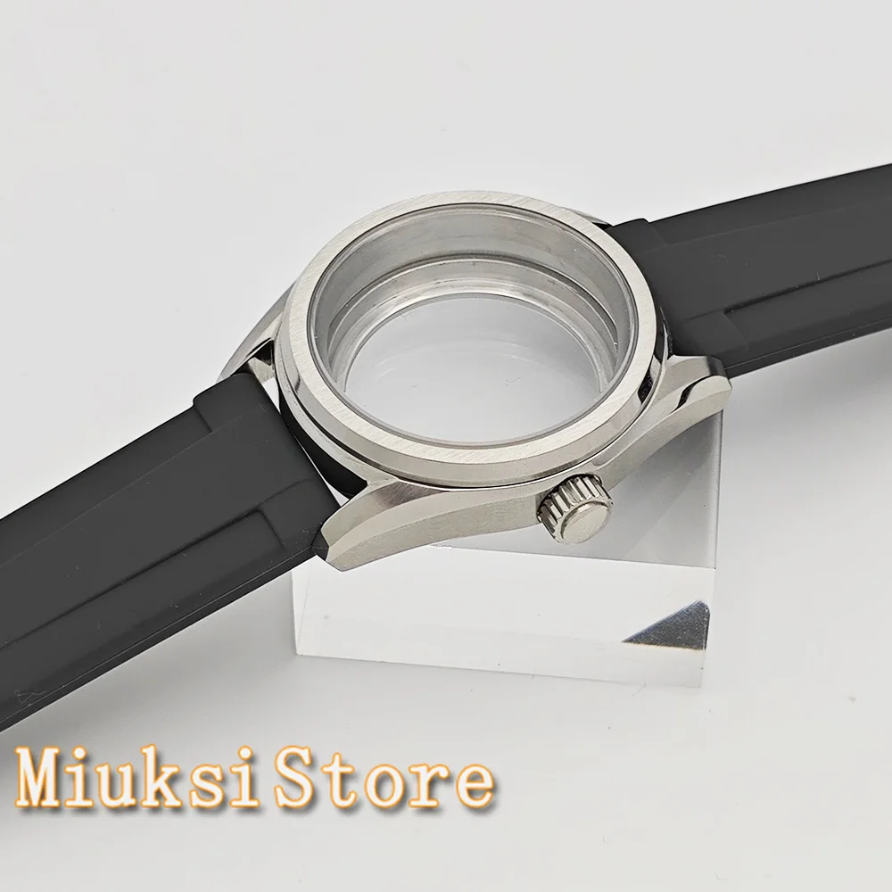 38mm silver solid stainless steel watch case sapphire glass fit NH35 NH36 NH34 NH38 NH70 NH72 ETA2824 PT5000 movement