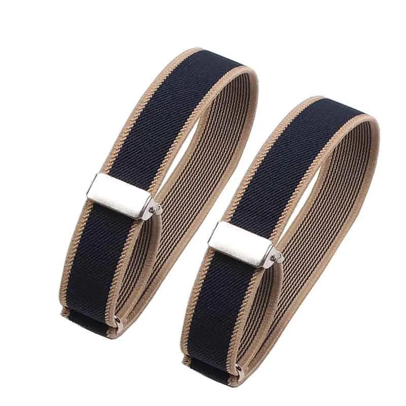 1Pair Solid Elastic Armband Unisex 2CM Shirt Sleeve Holder Women Men Adjustable Arm Cuff Band Party Wedding Clothing Accessories