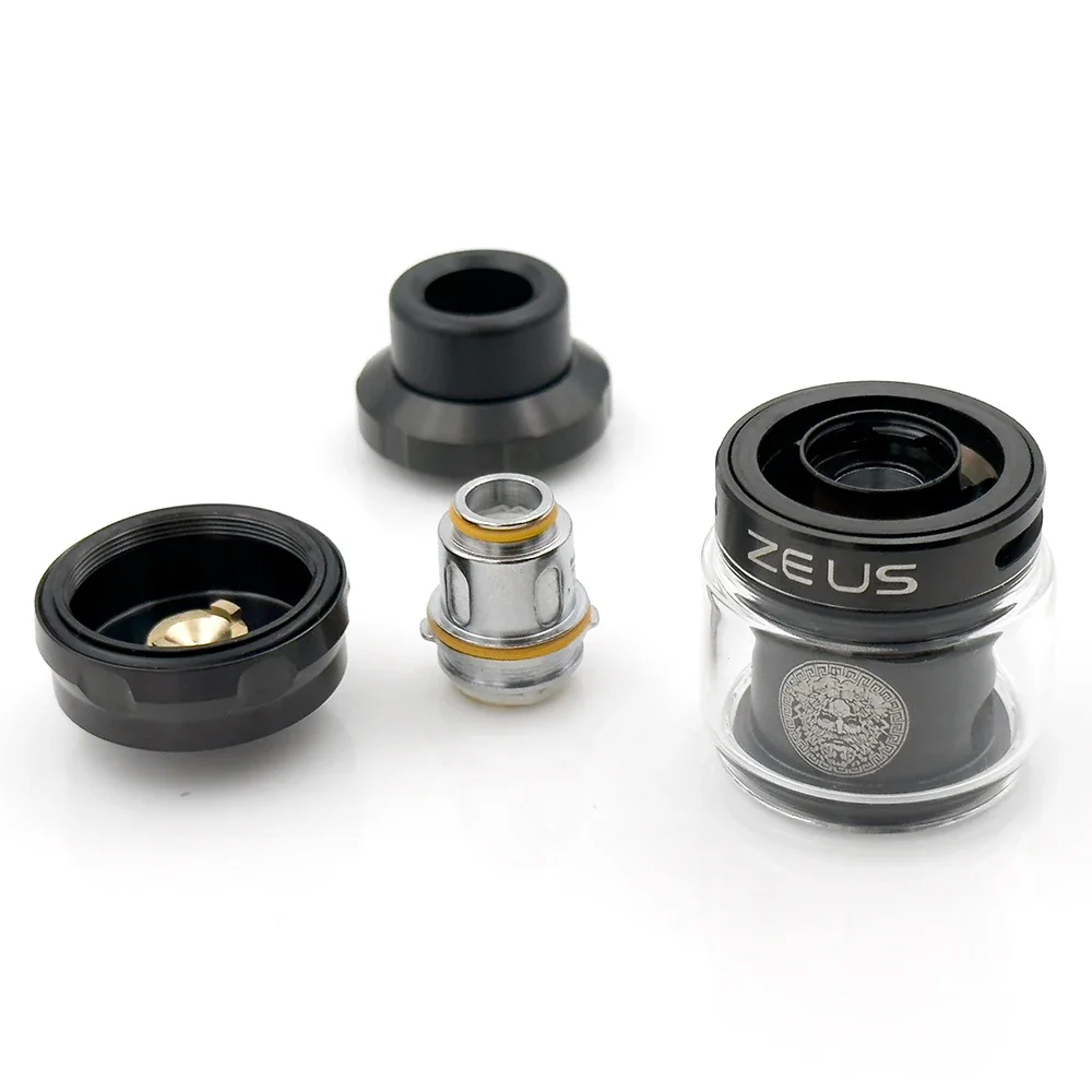 Single Zeus Sub Ohm Glass Tank 5ml Capacity Atomizer Mesh Coil Z1 0.4ohm/0.2ohm For ZEUS X SUBOHM Tank Aegis Mod