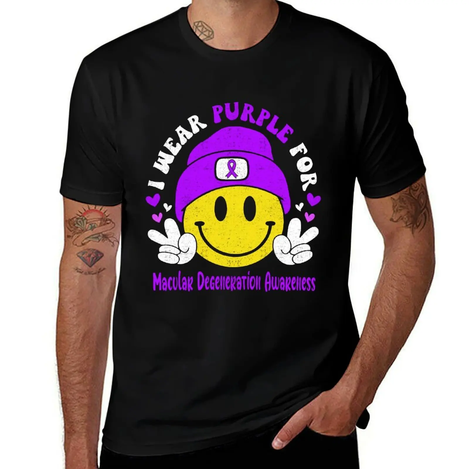 

I Wear Purple For Macular Degeneration Awareness, Macular Degeneration Awareness Month T-Shirt