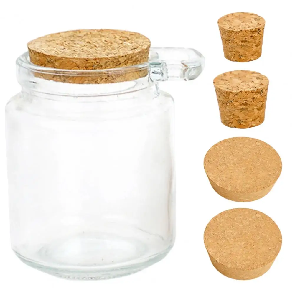 Tapered Lid Natural Wood Stoppers Tapered Soft Wood Wine Cork Leakproof Beer Bottle Stopper Natural Wooden Lid for Glass Bottles