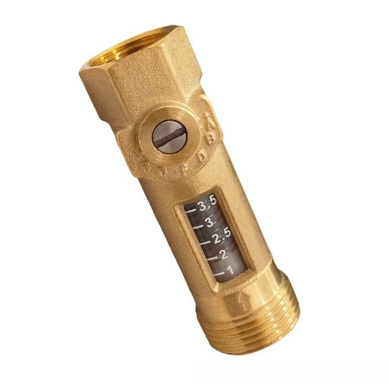 All-copper flowmeter Inner outer wire balance valve Ball valve Flow Solar workstation Copper accessories 4 points 6