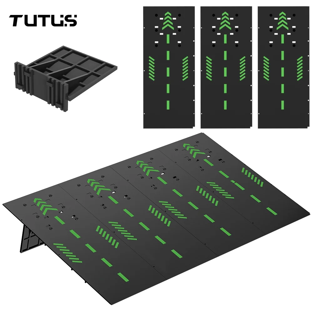 Rampa de Salto para Coches RC a Escala 1/12 a 1/24, 2/3/4 Piezas, Tabla de Despegue Antideslizante, Rampa de Skateboard Duradera, Juguete de Plástico para Acrobacias RC
